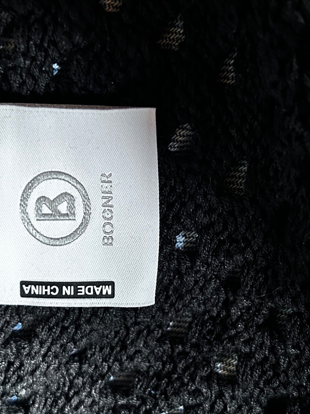 Bogner Black Open-Weave Collared Pullover - Picture 7 of 7